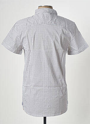 Chemise manches courtes imprimé fantaisie blanc DEELUXE homme