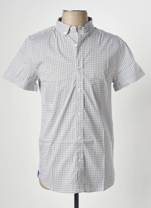 Chemise manches courtes imprimé fantaisie blanc DEELUXE homme