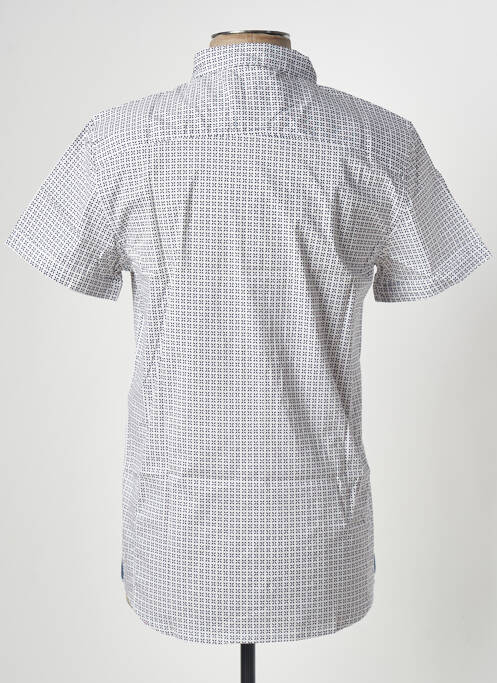 Chemise manches courtes imprimé fantaisie blanc DEELUXE homme