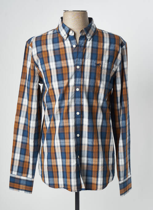 Chemise manches longues bleu MUSTANG pour homme