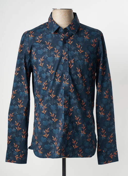 Chemise manches longues bleu TEDDY SMITH pour homme