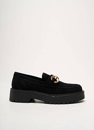 Mocassins nubuck talon de 4 à 6cm noir ELUE PAR NOUS femme