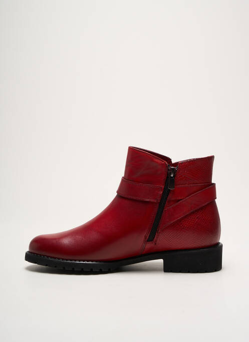 Bottines/Boots rouge ELUE PAR NOUS pour femme