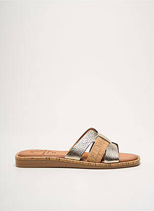 Mules/sabots matière lisse talon plat jusqu'à 3cm marron METAMORF'OSE femme