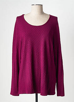 Pull coupe cintrée manches longues violet CISO femme