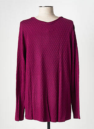 Pull coupe cintrée manches longues violet CISO femme