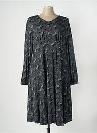 Robe mi-longue manches longues manches longues bleu AGATHE & LOUISE femme