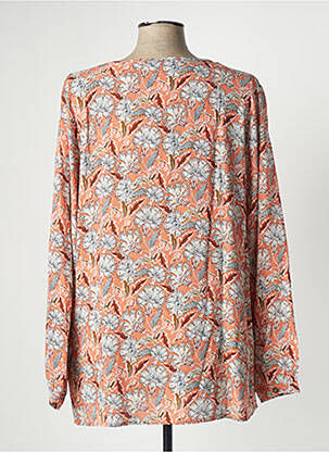 Blouse imprimé fleurs manches longues orange CISO femme