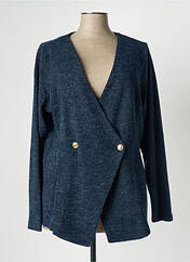 Gilet manches longues bleu ZHENZI pour femme seconde vue