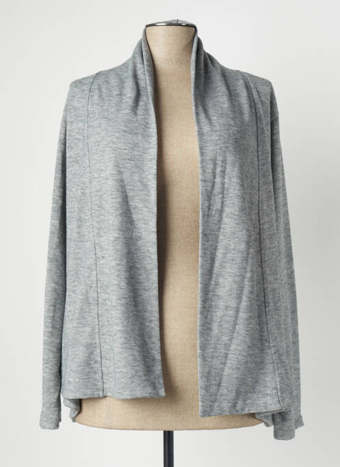 Gilet manches longues gris MALOKA pour femme