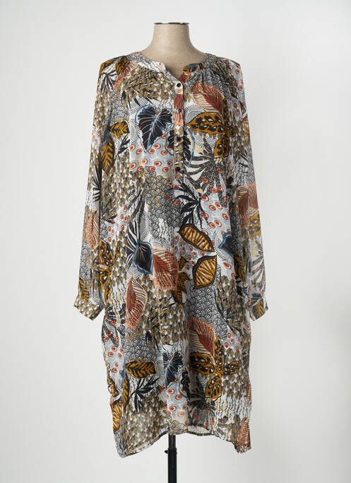 Robe mi-longue marron YESTA pour femme