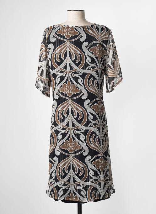 Robe mi-longue marron ZHENZI pour femme