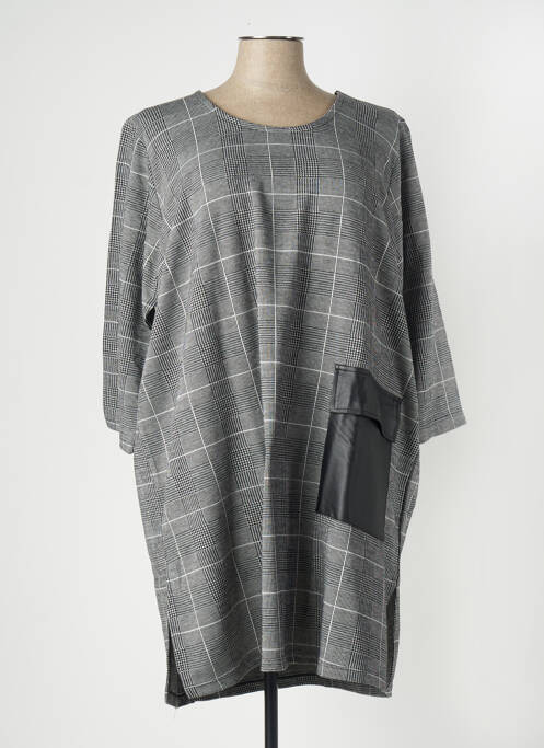 Tunique manches longues gris ZHENZI pour femme