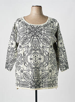 Pull coupe droite manches longues beige AGATHE & LOUISE femme