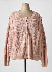 Gilet manches longues rose YESTA pour femme seconde vue