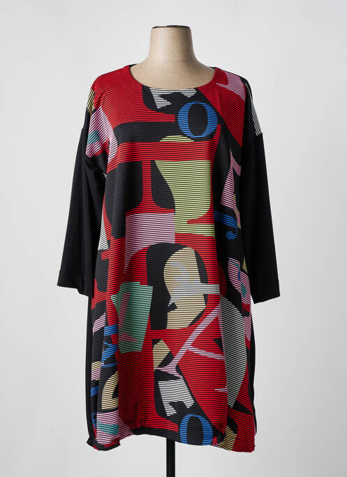Robe mi-longue noir FRANCK ANNA pour femme