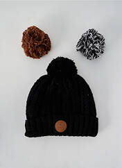 Bonnet noir CABAÏA pour unisexe seconde vue