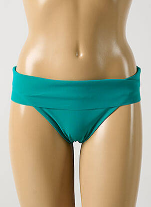 Bas de maillot de bain effet matière satinée culotte vert PAIN DE SUCRE femme