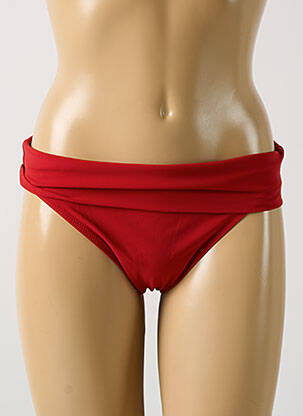 Bas de maillot de bain effet matière satinée culotte rouge PAIN DE SUCRE femme