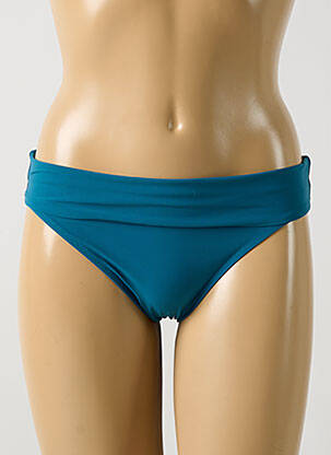 Bas de maillot de bain effet matière satinée culotte bleu PAIN DE SUCRE femme