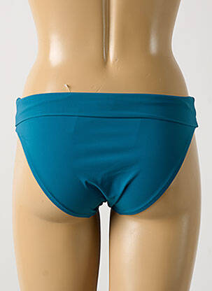 Bas de maillot de bain effet matière satinée culotte bleu PAIN DE SUCRE femme