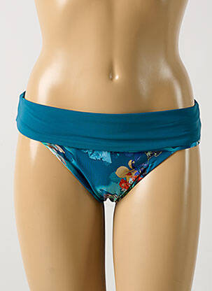 Bas de maillot de bain imprimé fleurs culotte bleu PAIN DE SUCRE femme