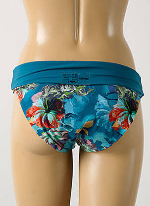 Bas de maillot de bain imprimé fleurs culotte bleu PAIN DE SUCRE femme
