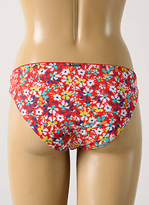 Bas de maillot de bain imprimé fleurs culotte rouge GRAIN DE SABLE femme