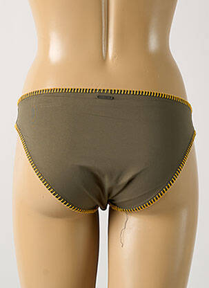Bas de maillot de bain tissage satiné culotte vert GRAIN DE SABLE femme