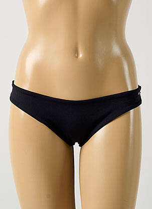 Bas de maillot de bain effet matière satinée bikini noir GRAIN DE SABLE femme