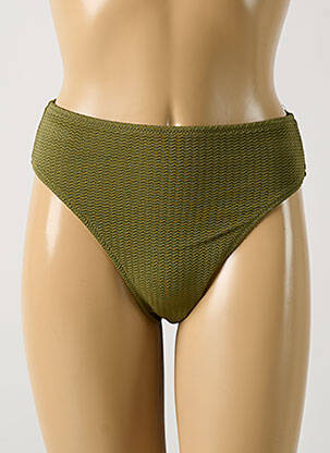Bas de maillot de bain effet matière satinée culotte vert SEAFOLLY femme