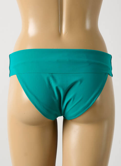 Bas de maillot de bain effet matière satinée culotte vert PAIN DE SUCRE femme
