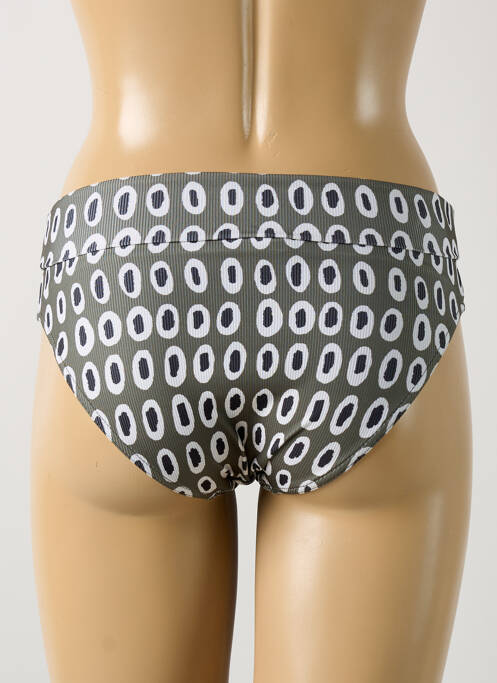 Bas de maillot de bain imprimé fantaisie culotte vert GRAIN DE SABLE femme
