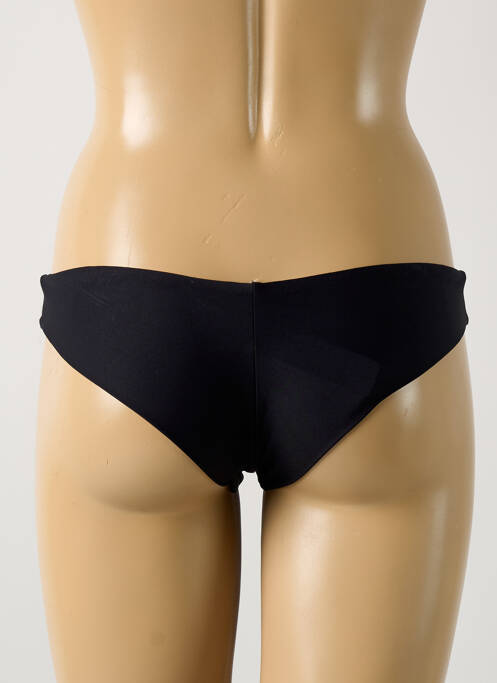 Bas de maillot de bain effet matière satinée bikini noir GRAIN DE SABLE femme