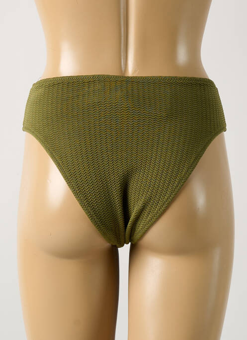 Bas de maillot de bain effet matière satinée culotte vert SEAFOLLY femme