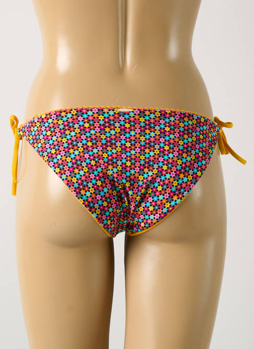 Bas de maillot de bain imprimé fleurs bikini jaune GRAIN DE SABLE femme
