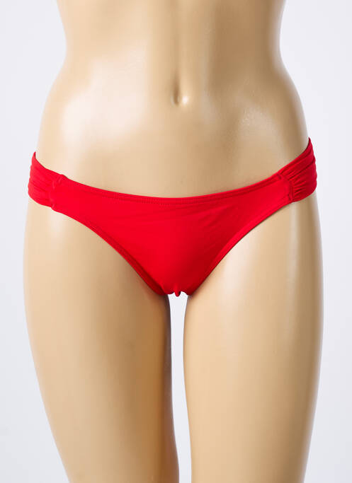 Bas de maillot de bain tissage satiné culotte rouge GRAIN DE SABLE femme