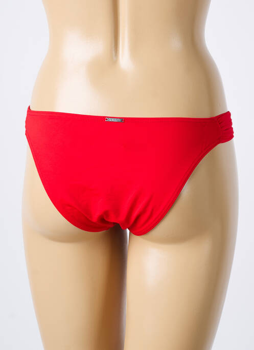 Bas de maillot de bain tissage satiné culotte rouge GRAIN DE SABLE femme