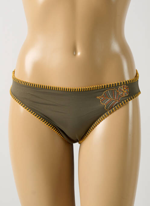 Bas de maillot de bain vert GRAIN DE SABLE pour femme