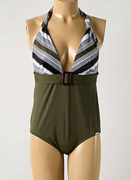Maillot de bain 1 pièce haut soutien-gorge emboitant haut soutien-gorge emboitant vert GRAIN DE SABLE femme