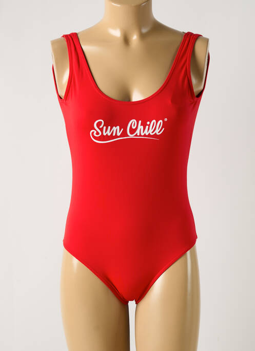 Maillot de bain 1 pièce rouge GRAIN DE SABLE pour femme