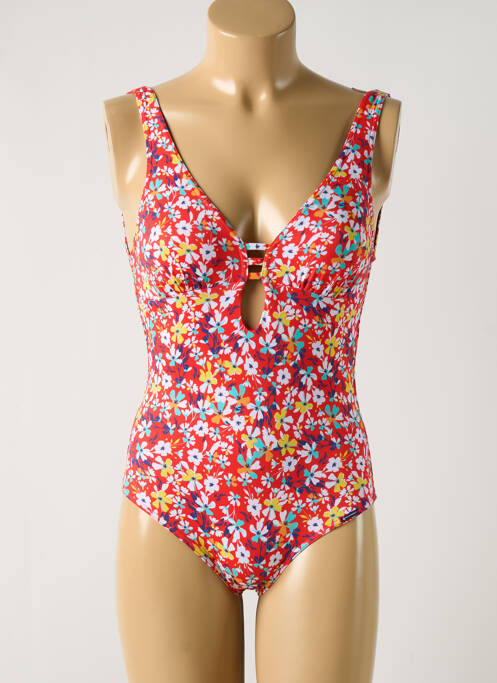 Maillot de bain 1 pièce rouge GRAIN DE SABLE pour femme