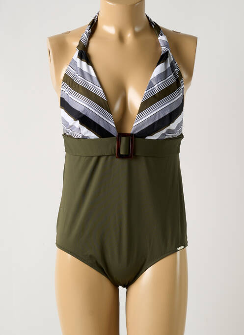 Maillot de bain 1 pièce vert GRAIN DE SABLE pour femme