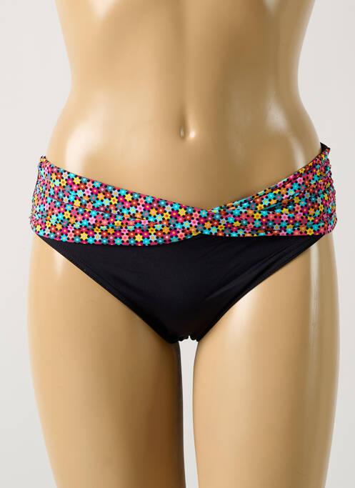 Bas de maillot de bain imprimé fantaisie culotte noir GRAIN DE SABLE femme