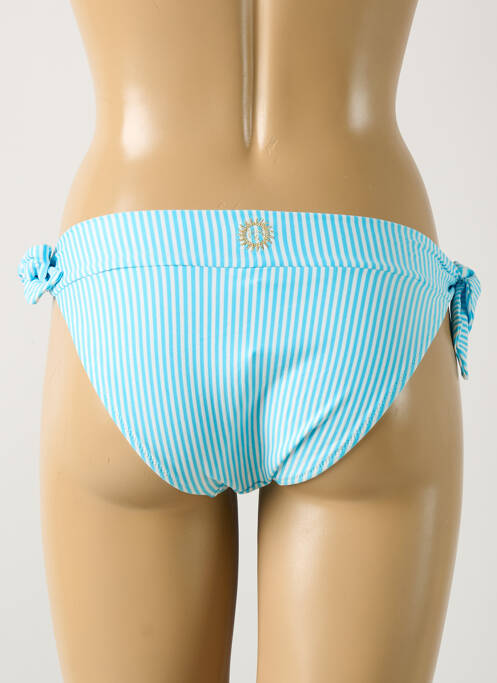 Bas de maillot de bain fermeture liens à nouer bikini bleu GRAIN DE SABLE femme