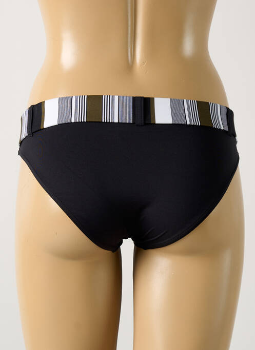 Bas de maillot de bain effet matière satinée culotte gris GRAIN DE SABLE femme