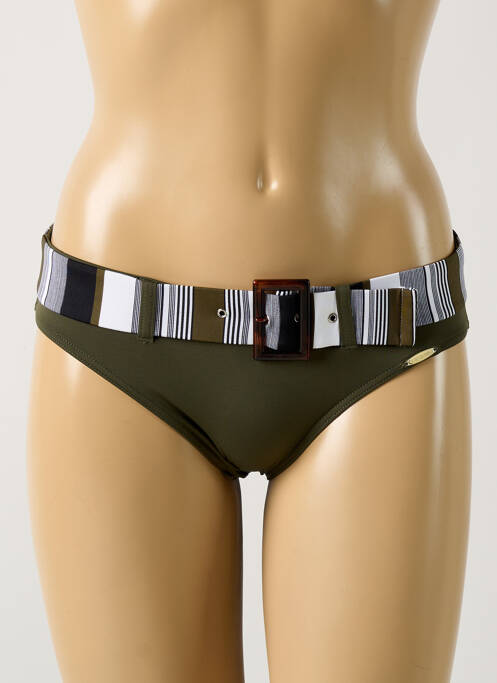 Bas de maillot de bain vert GRAIN DE SABLE pour femme