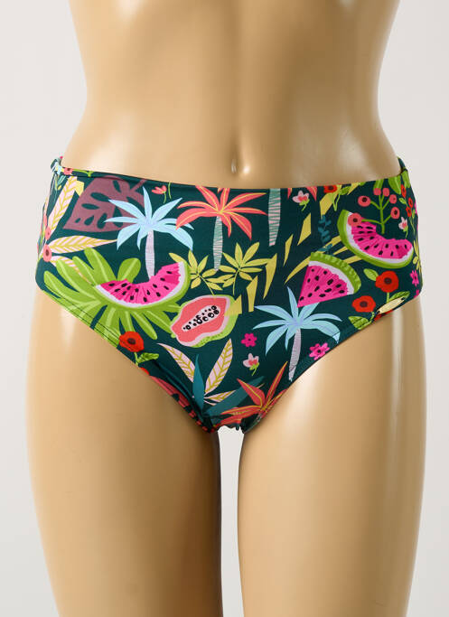 Bas de maillot de bain vert GRAIN DE SABLE pour femme