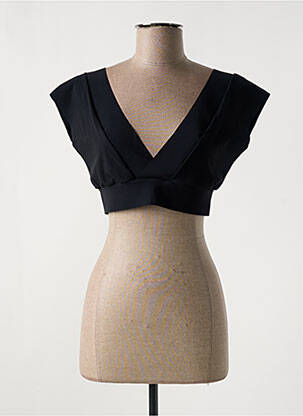 Top coupe cintrée sans manche noir PAIN DE SUCRE femme