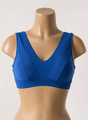 Haut de maillot de bain bretelles élastiquées brassieres bleu PAIN DE SUCRE femme
